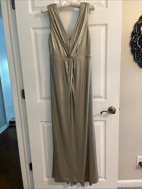 Calvin Klein Dresses & Skirts - CALVIN KLEIN gold/taupe metallic evening gown